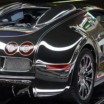 Glossy black vehicle illustrating the finish ceramic coating is designed to help maintain