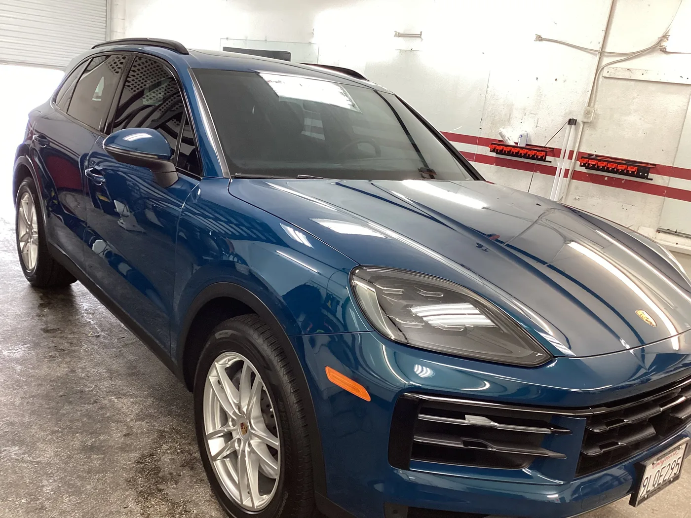 Blue Porsche SUV from Superior’s window tint photo collection in Ontario