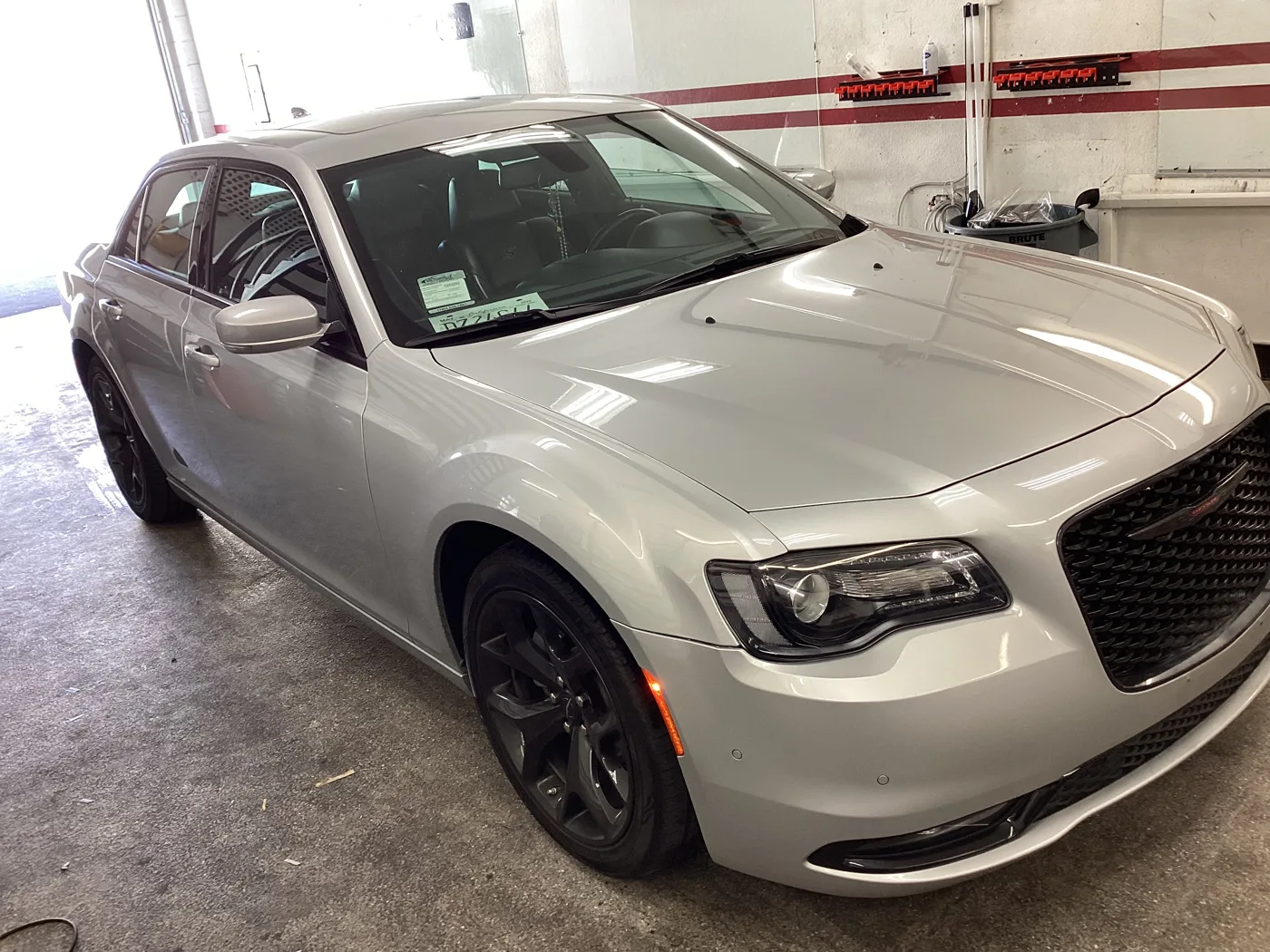 White Chrysler sedan from Superior’s window tint photo collection in Ontario
